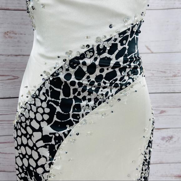 Night Moves animal print mermaid flare trumpet prom dress formal - Picture 5 of 16